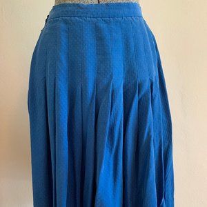 Handmade Blue Silk Skirt Sz S